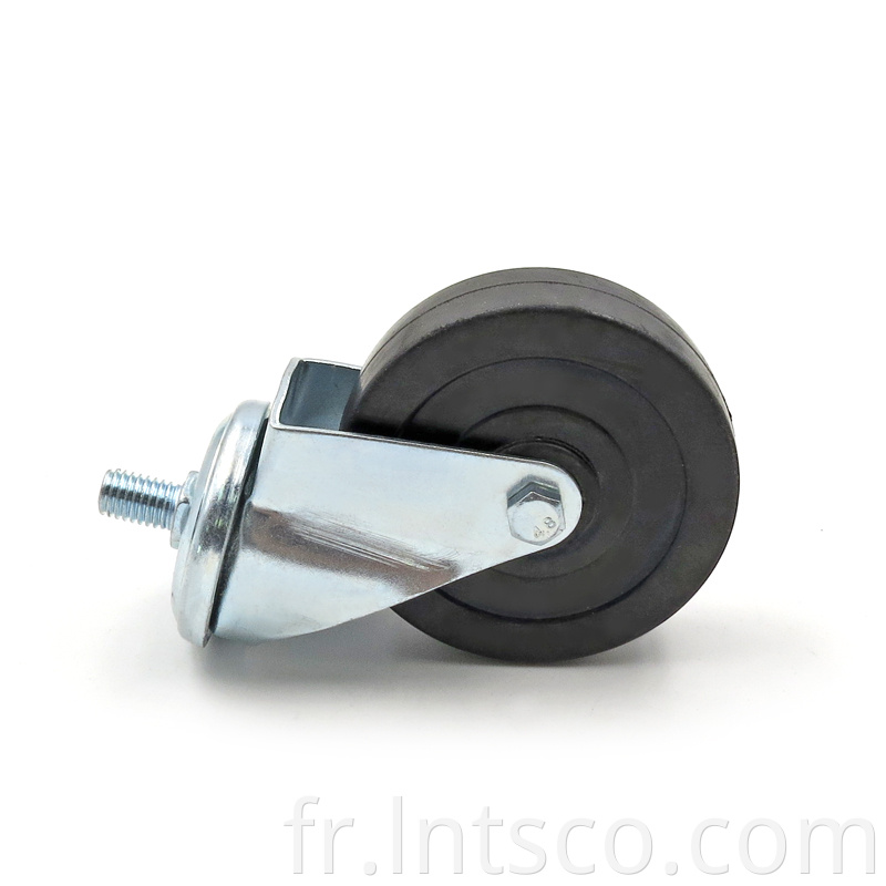 Light Duty Rubber Threaded Stem Casters